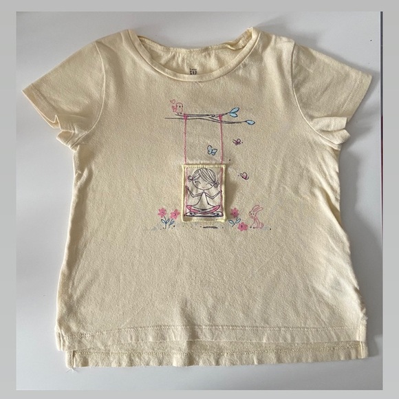 Light Yellow/Cream Kids Swing Shirt. - Picture 1 of 3